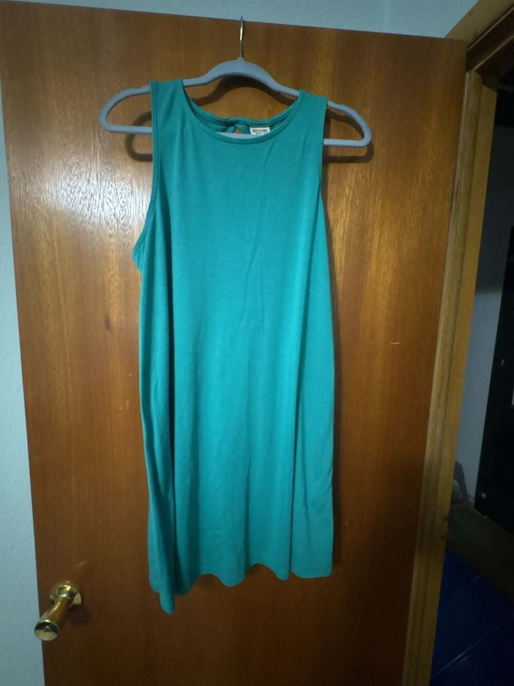 Mossimo Supply Co. Teal Green Sleeveless Knit Mini Sundress